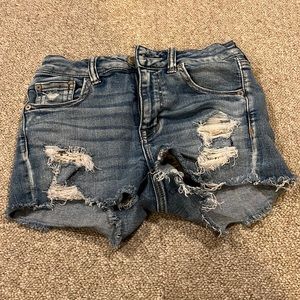 American eagle high rise shorties shorts